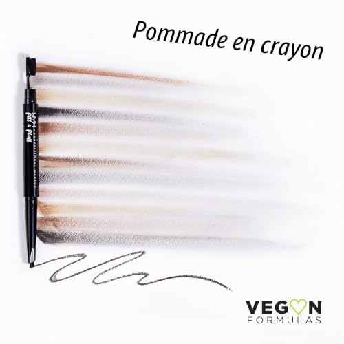 NYX Professional Makeup Crayon Sourcils Fill & Fluff Pommade Crémeuse Black
