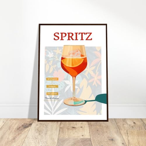 Décoration pour bar et cuisine affiche cocktail Aperol Spritz sans cadre