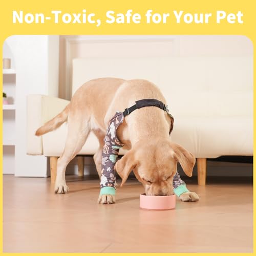 Image of LovinPet Dog Elbow Protector Anti-Licking Elbow Sleeve, Adjustable, Comfortable & Durable Front Leg Guard for Medium to Large Dogs, Prevents Licking and Chewing,Dog Sleeve,Dog Leg Sleeve,Grey