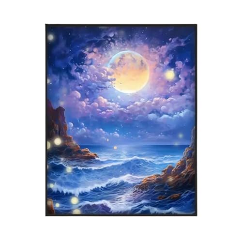 数字油絵 数字キット塗り絵 デジタル油絵 キット 塗り絵 手塗り DIY 絵画 30×40cm 40×50cm ホーム オフィス 装飾 ギフト (40*50cm,J)
