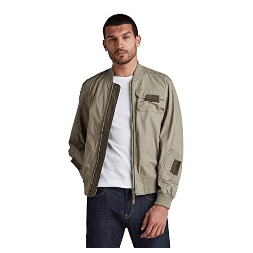 G-STAR RAW Herr bröstfickor poplin bomberjacka, Grön (Shamrock A790-2199), XXL