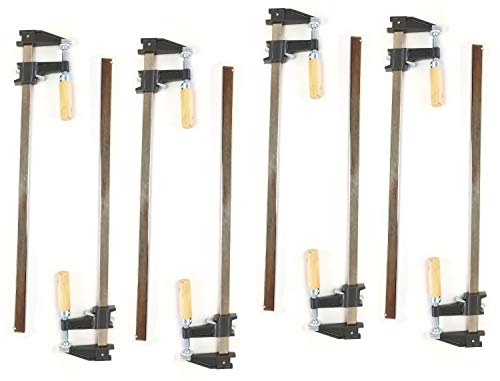 Edmbg Set Of 8-24" Steel Bar Clamp With Metal Ratcheting System And Quick Release Suitable For A Wide Range Of Woodworking And Metalworking #TOP25