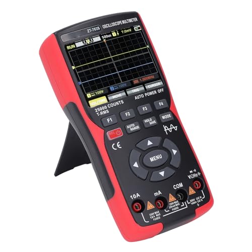 Gearwell Oscilloscopio multimetro, metro per ampiezza digitale a doppio canale 50 MHz Oscilloscopio display multimetro 3,5 pollici