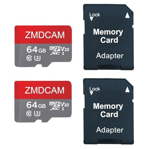 2 Pack 64GB TF Card with Adapter, High-Speed Memory Card, U3 C10 A1 V30 Memory TF Card Up to 92MB/S for Smartphones/Tablets/Cameras/Car Recorders/Game Consoles Cover