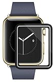 MITB cqw5455768 Apple Watch Screen Protector 38mm, iWatch Tempered Glass Screen Protector, Anti-Scratch, Scratch Resistant, 3D Full Screen Coverage for Apple Watch 38mm Series 3/2/1 [1 Pack, Black]