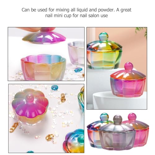 Set 3pz Vasos Manicura Multiusos con Tapa Decorativo miniatura 3