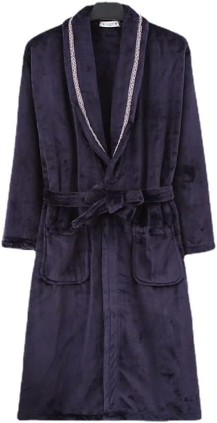 Winter Thick Warm Female Coral Fleece Kimono Robe Nightgown Bath Gown Sleepwear Men Nightwear