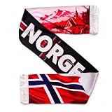 Norway Soccer Fan Scarf, Lightweight Double-Sided Supporter Scarf, Game Day Fan Gift for Men Women, 55.1 in x 7.1 in (140 cm x 18 cm)