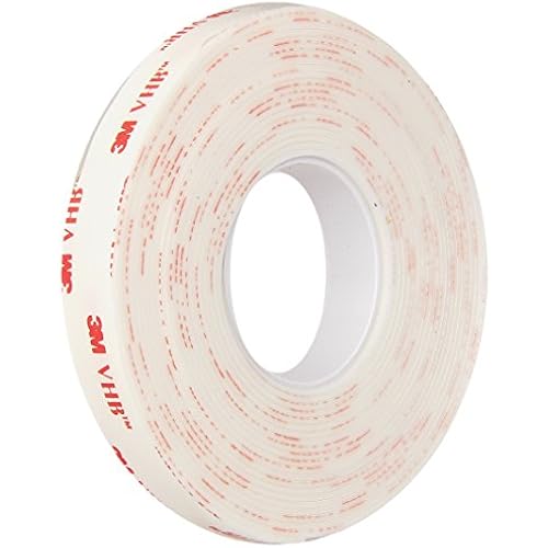 3M - 1/2-5-4950 VHB 4950 Heavy Duty Mounting Tape - 0.5 in. x 15 ft. Permanent Bonding Tape Roll with Acrylic Foam Core. Tapes and Adhesives