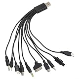 [Solution de charge multifonctionnelle] Ce câble de charge USB 10 en 1 prend en charge divers appareils, y compris, , , et , vous permettant de charger plusieurs téléphones sans effort avec un seul câble.