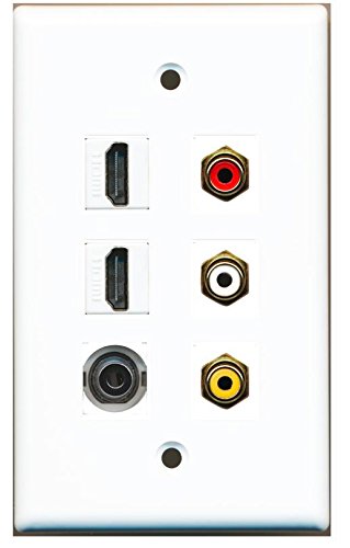 Riteav potenza di uscita 4 HDMI bianco placca bianca