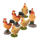 Compact et pratique : mini figurines de poulet sont conçues pour s'adapter à n'importe quel espace, ce qui rend idéales pour petites zones ou dans cadre d'un plus grand affichage décoratif, d'un kit d'ornements, d'une figurine de poulets miniatures