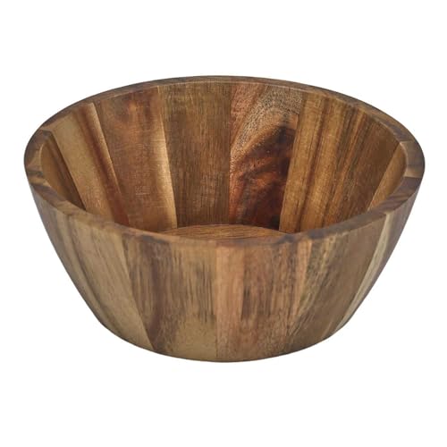 HOME DECO FACTORY, KA0337, Ciotola in Acacia 16 cm, insalatiera e Ciotola Versatili, Design Elegante e Naturale, Ideale per insalate e Frutta, Facile Manutenzione, Marrone