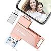 Chiavetta USB 512gb per Phone,Levida Memoria Esterna per scaricare foto,Pen Drive USB C 3.0,Photo Stick,4 in 1 USB Stick per IOS/Smartphone/Pad/Android/PC(Foto/Video/Backup Automatico),Rosa chiaro