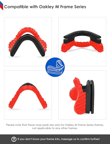 Image of BLAZERBUCK Soft Replacement Nose Pads Nose Pieces for Oakley M Frame Series Sunglasses - Red