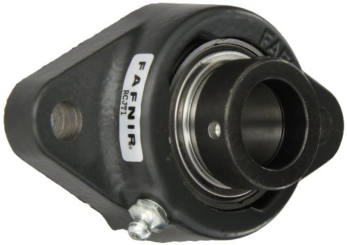 Timken RCJT1 Flange Unit, 2 Bolt Holes, Industrial-Duty, Relubricatable, Non-Expansion, Cast Iron, Eccentric Locking Collar, Inch, 1