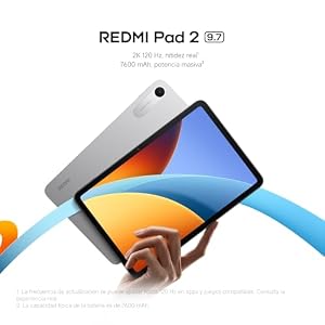 XIAOMI REDMI Pad 2 Tablet de 9,7” 4+64 GB Gris Grafito batería de 7600 mAh