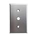 Leviton 84018-40 1-Gang .406-Inch Hole Device Telephone/Cable Wallplate, Strap Mount, Stainless Steel