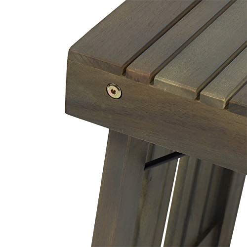 Christopher Knight Home Howard Outdoor Acacia Wood Folding Side Table, Gray Finish #TOP4