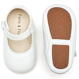 Felix & Flora Soft Sole White Baby Dress Mary Jane...