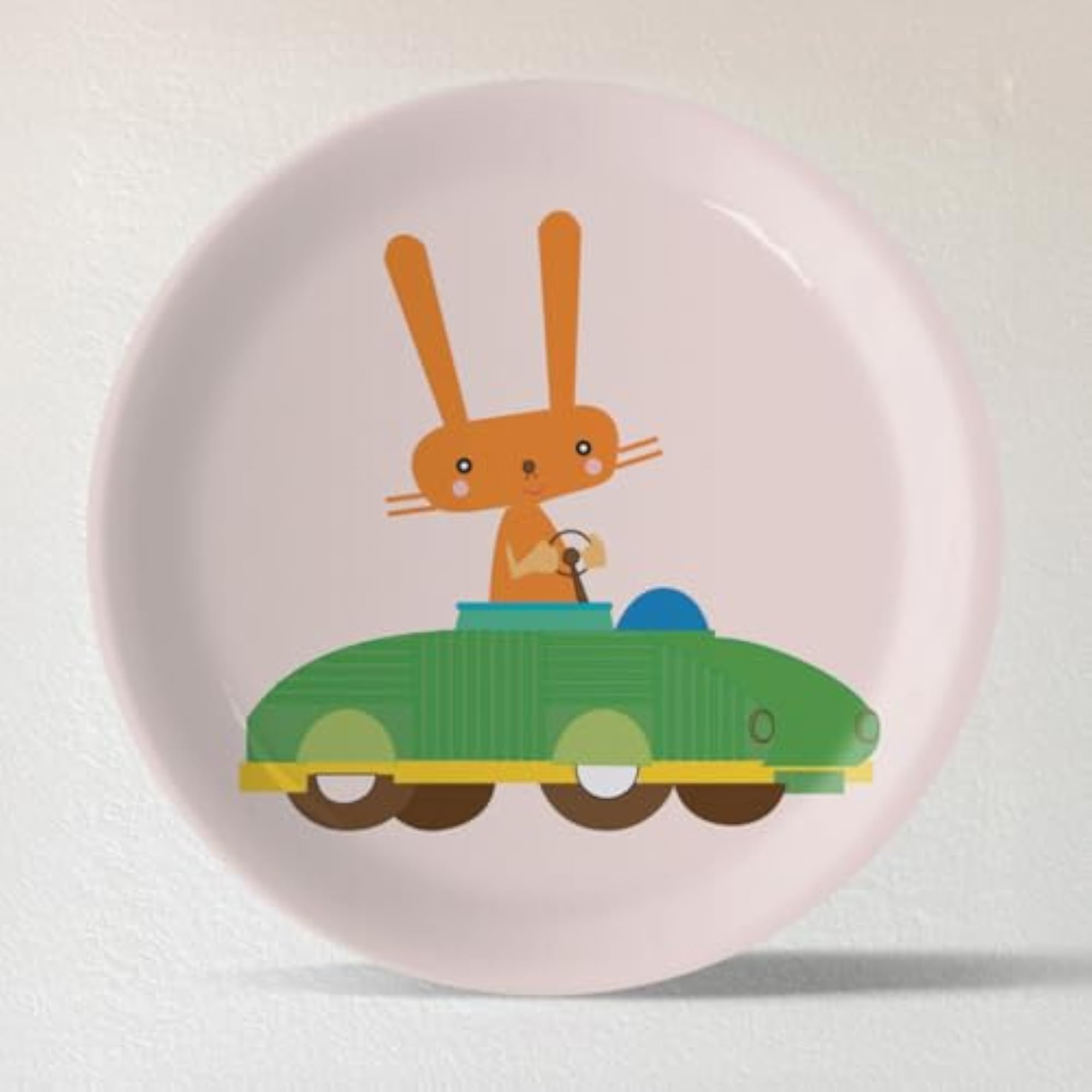 Playful Art for Kids' Rooms Bunny Porcelain Plate