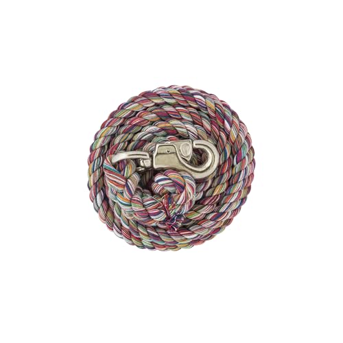Weaver Equine Multi-Colored Cotton Lead Rope with Nickel Plated Bull Snap by Weaver Equine - Used condition - US$13.04