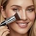 Lamora Makeup Brush Foundation Kabuki - Flat Top Face Brush for Liquid, Cream, and Powder Cosmetics - Full Coverage Blending, Buffing, Stippling, Contouring