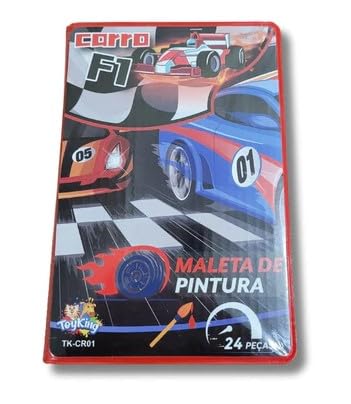 Kit Maleta Vermelha De Pintura Com 24 Peças Formula 1 Toy King TK-CR01