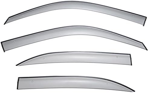 WellVisors Window Visors Wind Deflectors Compatible with Mercedes-Benz 1996-2002 W210 E Class 4Dr Sedan Premium Series Rain Guards 3-847MB001