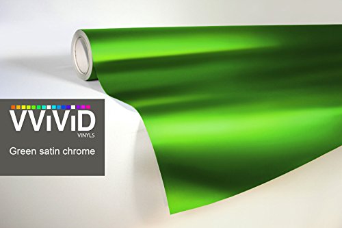 Film vinyle extensible VViVid vert chrome satiné pour masquer les rayures