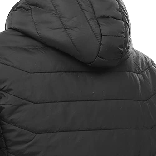 Tgoon Jaqueta elétrica, chapéu removível aquecido fácil de usar 3 Power Ajustável 15 Zone para ambie