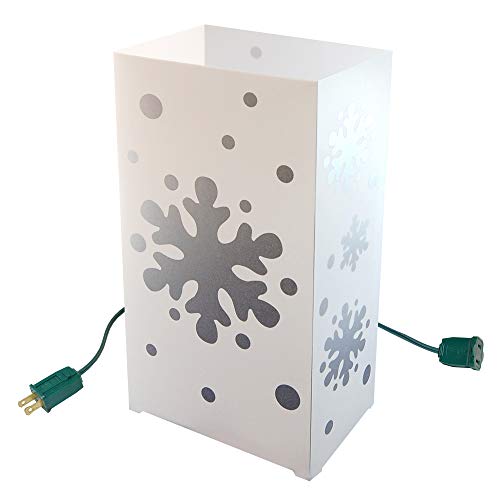 LumaBase Electric LED Luminaria Kit, Snowflake - Set of 6 by Lumabase - Used condition - US$10.12