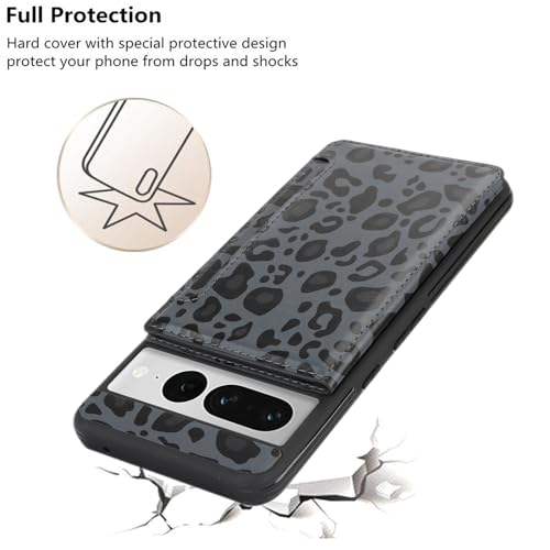 iCoverCase Compatible with Google Pixel 7 Pro Case with Card Holder, Wallet Phone Case for Women Men, RFID Blocking PU Leather Protective Wallet Case for Pixel 7 Pro (Black Leopard) by iCoverCase - Image 7