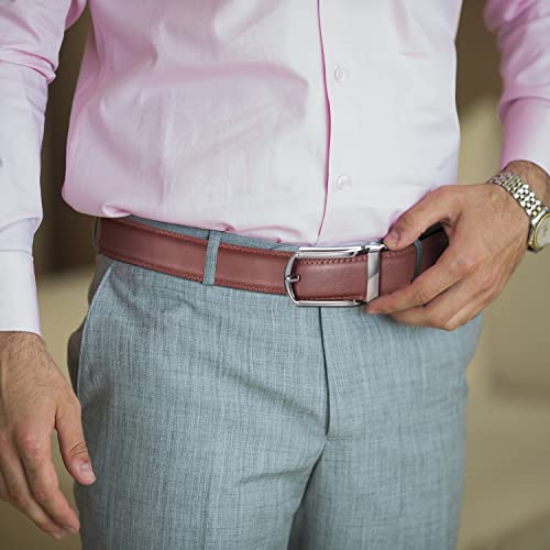 2 Pack Mens Ratchet Belt, Mio Marino Quick Adjust Slide Belts with Elegant Holiday Gift Box2