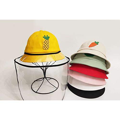 Boné de balde para bebês Pretyzo OM com capa protetora de rosto removível de algodão bordado de frut
