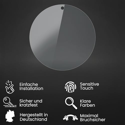 Bruni Schutzfolie kompatibel mit Amazn Echo Spot Folie, glasklare Displayschutzfolie (2X)