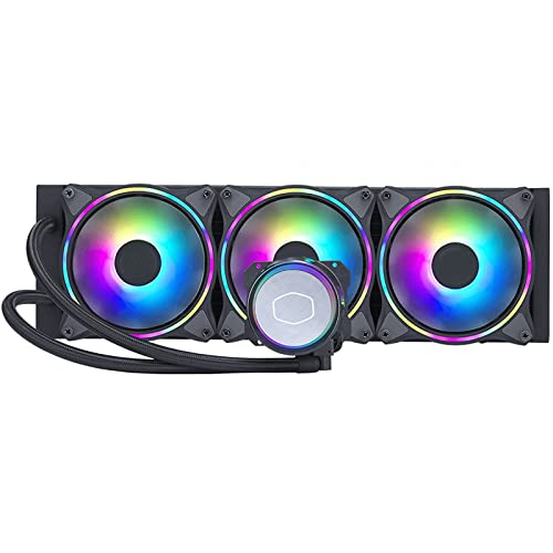 Masterliquid Ml360 Illusion Black Edition Cpu Liquid Cooler, Aio Water Cooling System, 3 X 120Mm Rgb Halo Fans, 360Mm Radiator Compatible With Amd Ryzen/Intel Lga1700*/1200/115X #TOP3