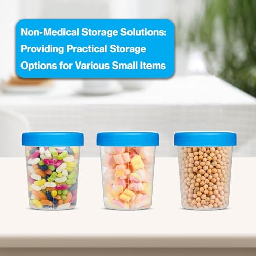 RXLWYUNLAE 30 Pcs 4 oz Disposable Specimen Cups with Leakproof Screw Lids for Urine and Fecal Testing (Blue Lids) - Thumbnail 7