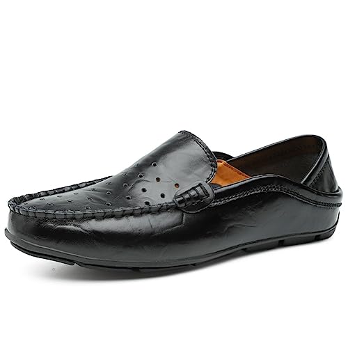 Mocassins classiques en cuir véritable de haute qualité au design italien raffiné