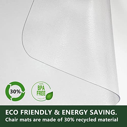 Futurhydro Chair Mat For Hardwood Floor, 30" X 48" Clear Anti-Slip Computer Desk Chair Floor Mat, Easy Glide, Transparent Mats For Office, Home And Gaming Floors (With Lip) #TOP4