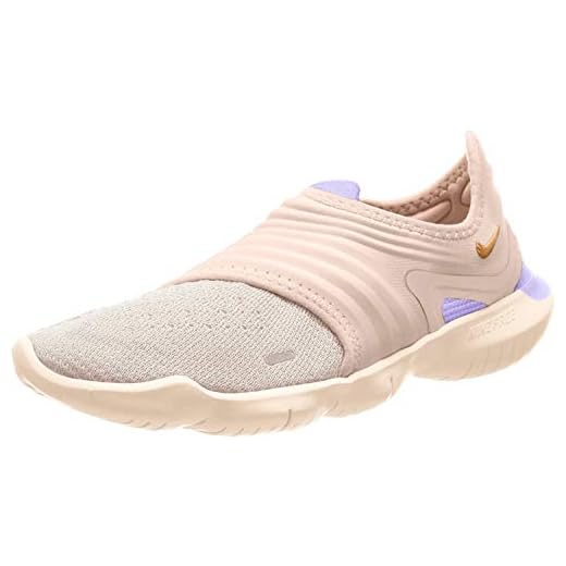 NIKE WMNS Free Rn Flyknit 3.0 löparskor för kvinnor, Multicoloured Light Cream Celestial Gold Purple Agate 201, 36.5 EU