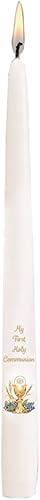 Mi primera Santa Comunión cera candelabro con cáliz y host diseño 10inch