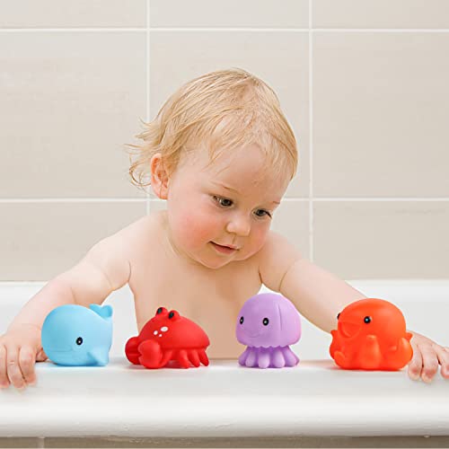 Fingooo Bath Toys For Babies,6 Pack Animal Bath Toys Infantino Tub Toy(Marine Life) #TOP4