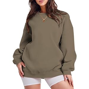 Oversized Sweatshirt for Women Crewneck Pullover Loose Fit Sweaters Casual Tops Fall Winter 2023