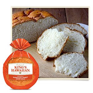 KING'S HAWAIIAN Original Hawaiian Sweet Round Bread, 2 loaves