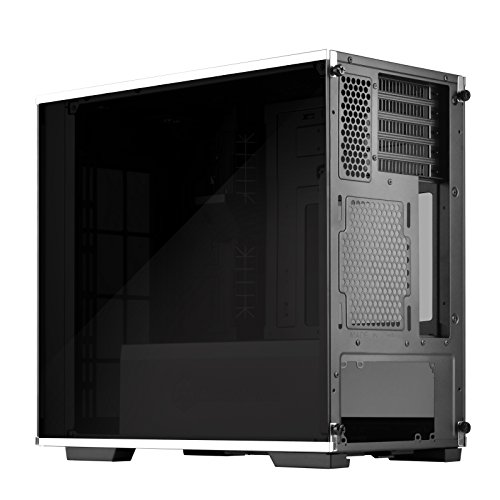 SilverStone SST-LD01B Lucid Mini Tower Micro ATX Custodia per computer, alta prestazione del flusso d'aria silenzioso, 3x vetro temperato