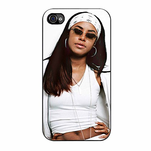 Aaliyah   Carcasa para iPhone 4 y 4S (goma), color negro