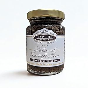 Schwarze Trüffelsauce 90g | Mit Edlem Schwarzem Trüffel | Trüffelcreme Made in Italy | Vegan, Halal, Ohne Zusatzstoffe