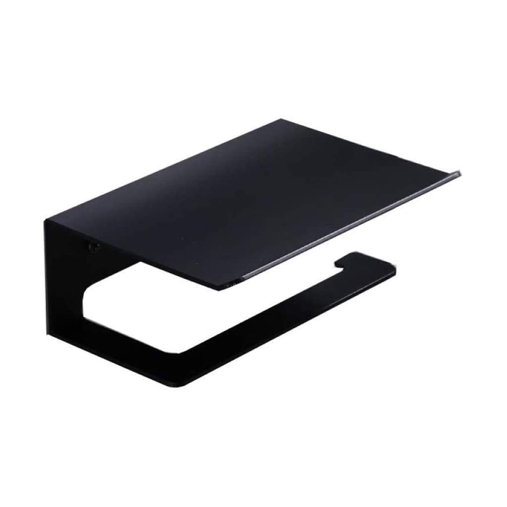 Portarrollos de papel higiénico de acero inoxidable con estante para teléfono móigiénico de acero inoxidable con estante para teléfono móvil, soporte para papel higiénico montado en la pared