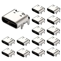 Greluma 15 STK USB-3.1 USB-C-Buchse, 16-poliger Typ-C-Buchse für PCB-Design, Heimwerken, Hochstromladung – SMD, SMT – Ansicht 1